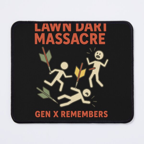 Item preview, Lawn Dart Massacre – Gen X Remembers | Funny 80s Nostalgia Retro Humor T-Shirt designed and sold by mr. pinks Imaginairium.