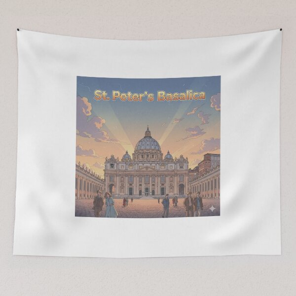 Item preview, Retro Anime St. Peter's Basalica Travel T Shirt Design designed and sold by ANIMEX00.