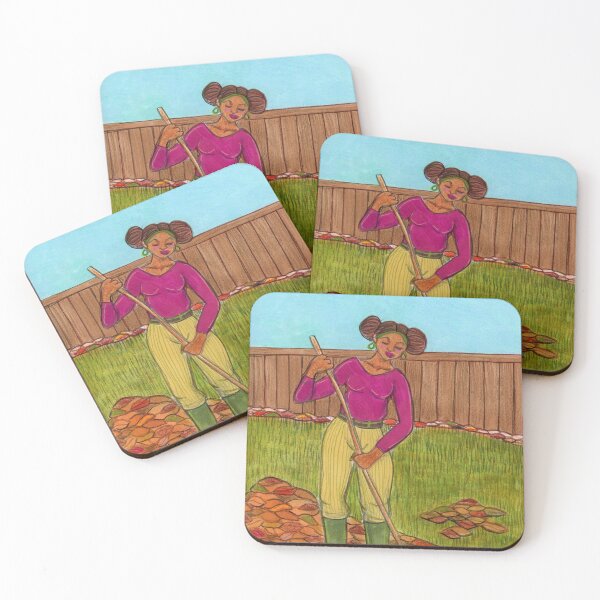 Item preview, Raking Leaves designed and sold by gatadelafuente.