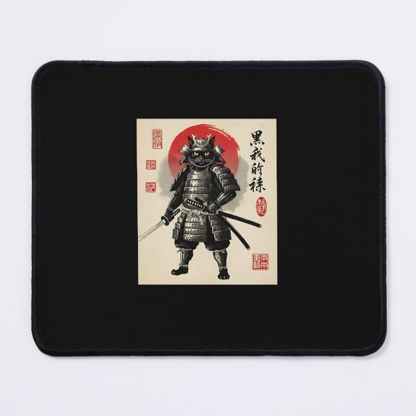 Item preview, Samurai Cat Men Black Cat Samurai Art Graphic Japanese designed and sold by merlinnears.