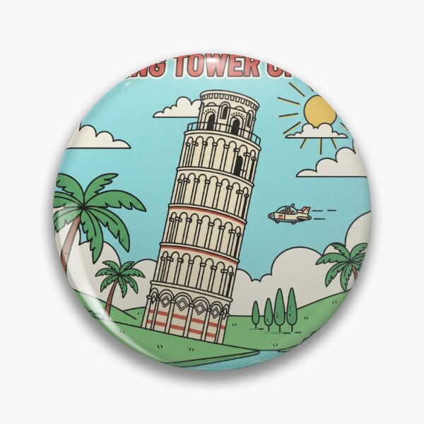 Item preview, Retro Anime Leaning Tower Of Pisa Travel T Shirt Design designed and sold by ANIMEX00.