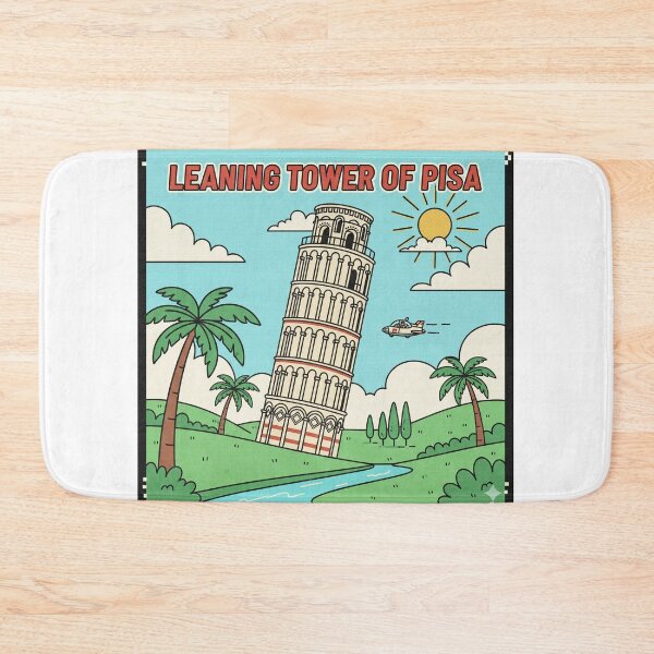 Item preview, Retro Anime Leaning Tower Of Pisa Travel T Shirt Design designed and sold by ANIMEX00.