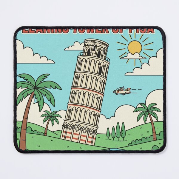 Item preview, Retro Anime Leaning Tower Of Pisa Travel T Shirt Design designed and sold by ANIMEX00.