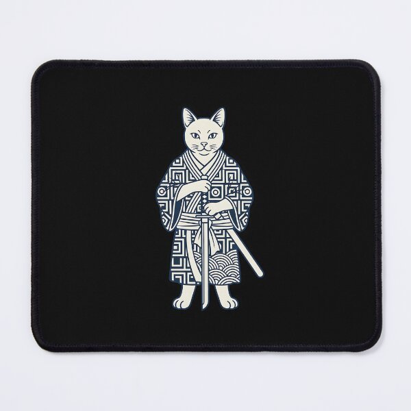 Item preview, Samurai Cat Courage Kanji Japanese Warrior Katana Art designed and sold by merlinnears.