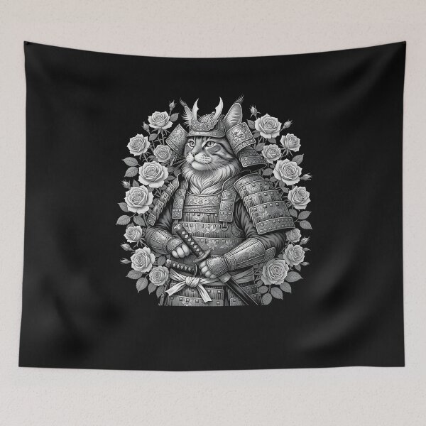 Artikelvorschau, Samurai Katze Drache entworfen und verkauft von merlinnears.