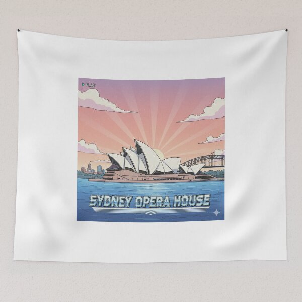 Item preview, Retro Anime Sydney Opera House Travel T Shirt Design designed and sold by ANIMEX00.