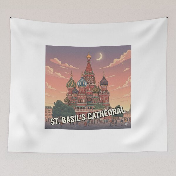 Item preview, Retro Anime St. Basil's Cathedral Travel T Shirt Design designed and sold by ANIMEX00.