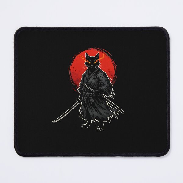 Item preview, Samurai Cat Graphic Tee Warrior Vintage Japanese Art Anime designed and sold by merlinnears.