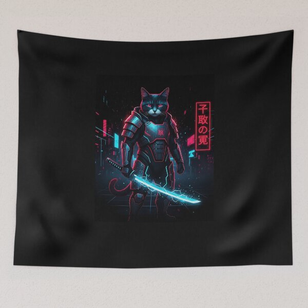 Item preview, Samurai Cat Graphic Warrior Vintage Japanese Art  designed and sold by merlinnears.