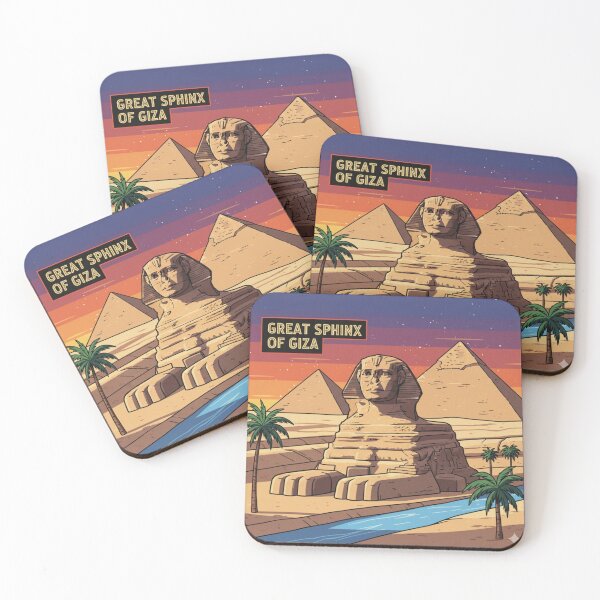 Item preview, Retro Anime Great Sphinx Of Giza Travel T Shirt Design designed and sold by ANIMEX00.