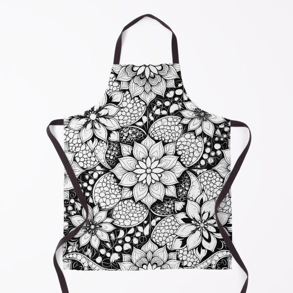 Item preview, Lace Floral Black and White Background designed and sold by Sharon Schwalbe.