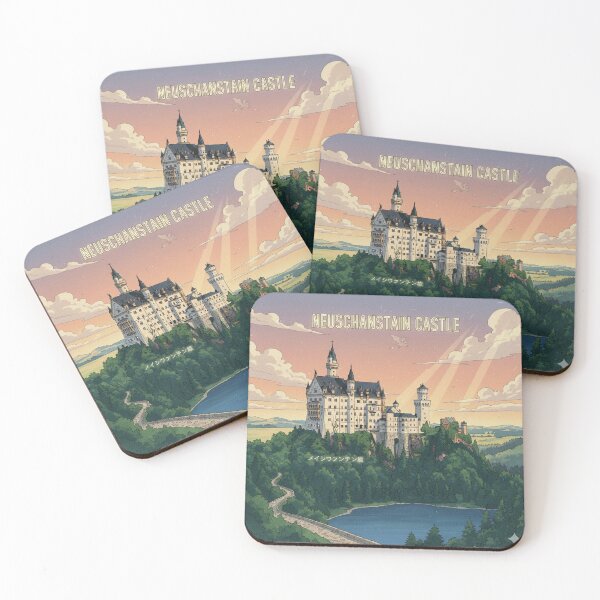 Item preview, Retro Anime Neuschwanstein Castle Travel T Shirt Design designed and sold by ANIMEX00.