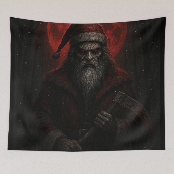 Item preview, Dark Gothic Santa Horror Christmas T-Shirt | Silent Night Deadly Night Art designed and sold by HAFIZ-DP.