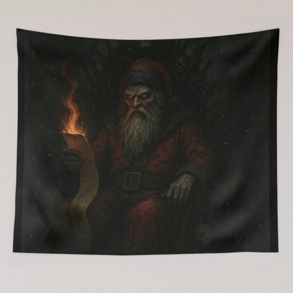 Item preview, Santa’s Naughty List | Gothic Santa Dark Christmas Artwork designed and sold by HAFIZ-DP.