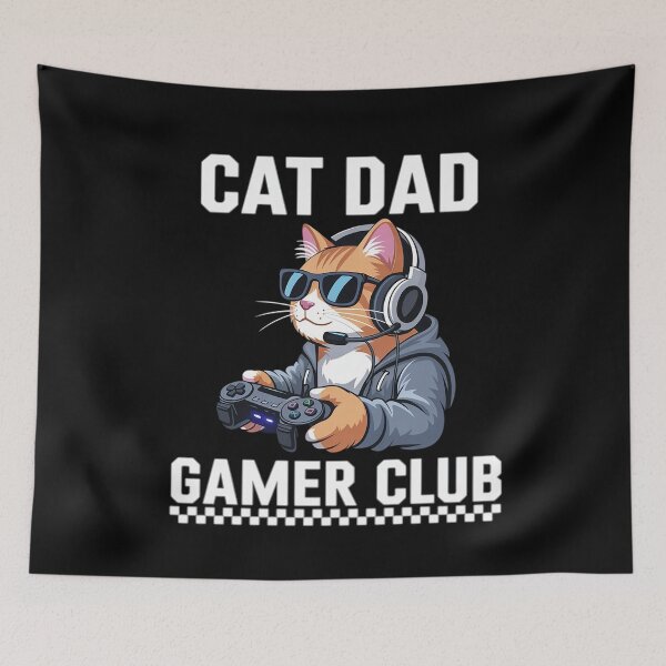Item preview, Cat Dad Gamer Club Funny Cat Dad Gamer designed and sold by khorbiasieno.