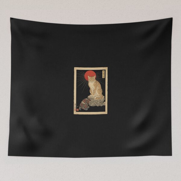 Item preview, Samurai Cat Vintage Japanese Rising Sun Design  designed and sold by grumpzara.
