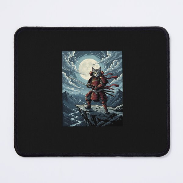 Item preview, Samurai Cat Japanese Vintage Ukiyo-E Warrior Art Graphic designed and sold by grumpzara.