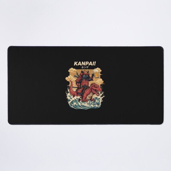 Item preview, Samurai Cat Riding Dinosaur With Beer Kanpai Design designed and sold by grumpzara.