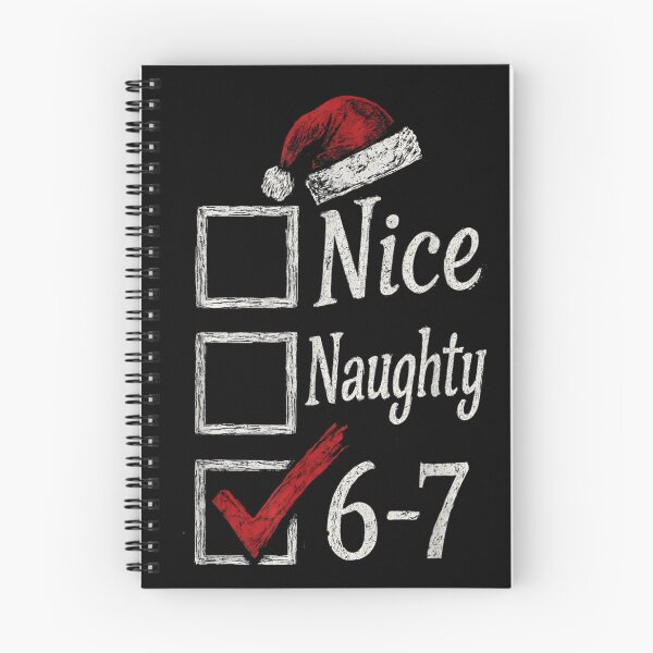 Item preview, Nice Naughty Checked 6-7 List Funny Christmas Birthday Santa Hat Design designed and sold by Suzu Comena.