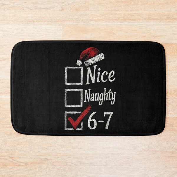 Item preview, Nice Naughty Checked 6-7 List Funny Christmas Birthday Santa Hat Design designed and sold by Suzu Comena.