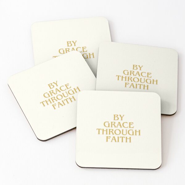 Item preview, By Grace Through Faith, minimalist Christian print or sticker designed and sold by mirsay2603.