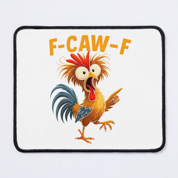 Item preview, F-CAW-F Funny Mad Rooster Cartoon Chicken Enthusiast Angry Bird Design designed and sold by Daisy Grimes.