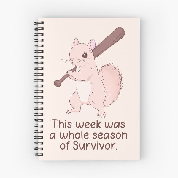 Item preview, Funny Exhausted Squirrel – This Week Was a Whole Season of Survivor designed and sold by Jess.a.creates.