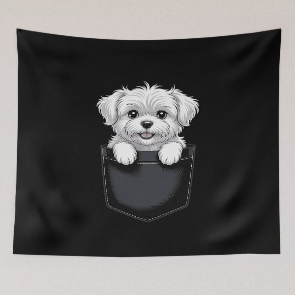 Item preview, Coton De Tulear Puppy Dog In Pocket Cute Pet Lover Men designed and sold by petrichorsworld.