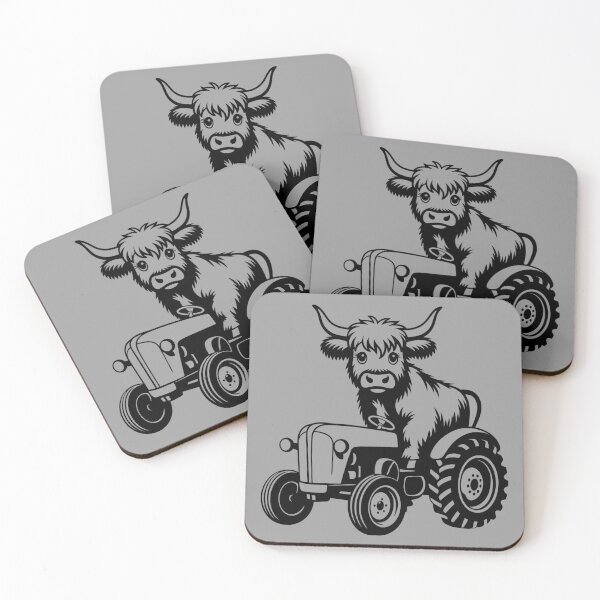 Item preview, Highland Cow on Tractor designed and sold by theartfulaspie.