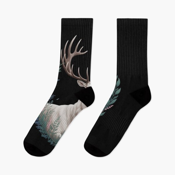 Item preview, Cottagecore Forest Deer Whimsigoth Naturecore Botanic Stag designed and sold by petrichorsworld.