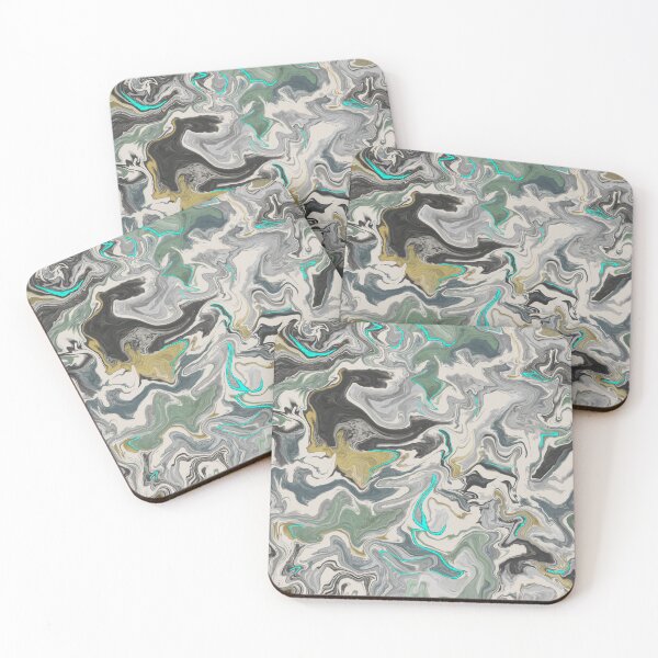 Item preview, Stone Marbling with Vibrant Turquoise Veins designed and sold by CheesieBeeStudio.