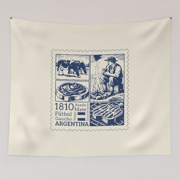 Item preview, Vintage Argentine Traditions Stamp designed and sold by KiwiRider.