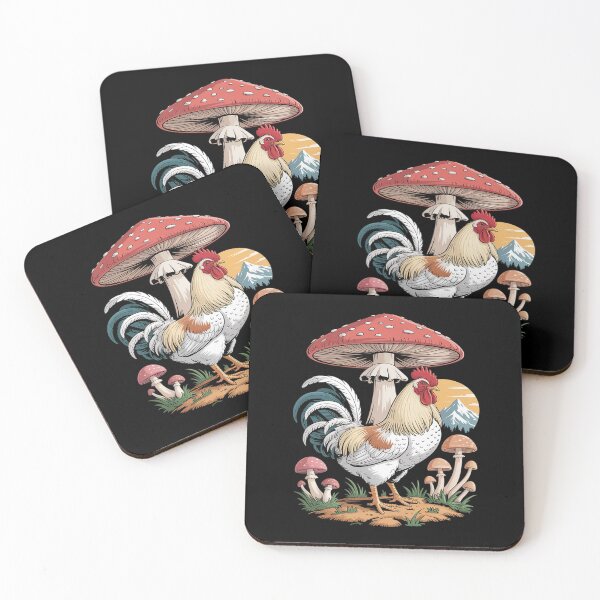 Item preview, Cottagecore Nature Mountain Mushroom Women Farm Chicken designed and sold by petrichorsworld.