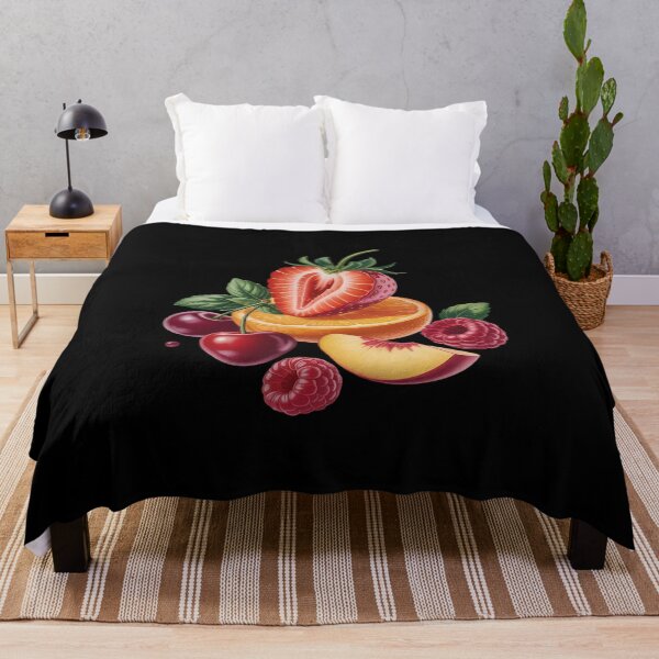 Artikelvorschau, Cottagecore-Aquarell-Obst: Pfirsiche, Kirschen, Erdbeeren entworfen und verkauft von petrichorsworld.
