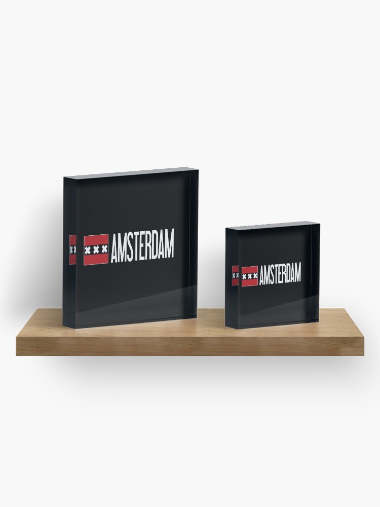 "Netherlands: Amsterdam Flag & Amsterdam" Acrylic Block by ...