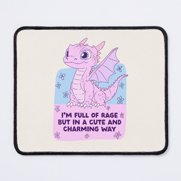 Item preview, Cute Dragon – Full of Rage but in a Charming Way designed and sold by Jess.a.creates.