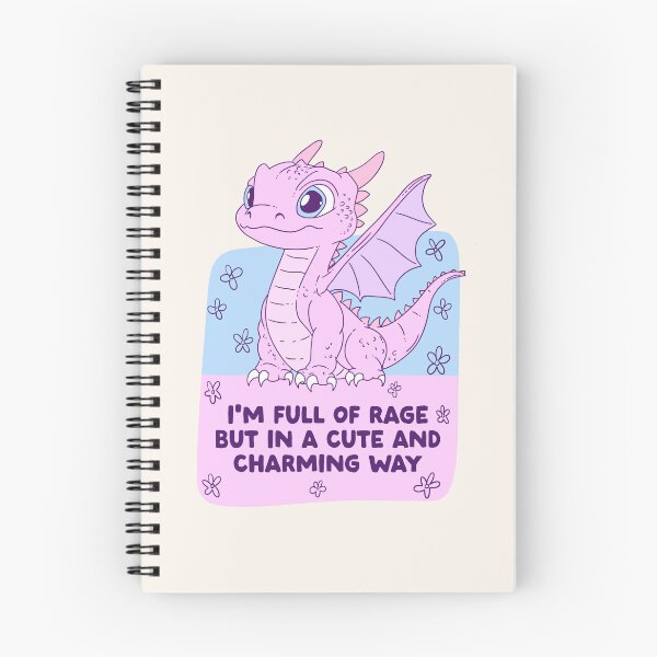 Item preview, Cute Dragon – Full of Rage but in a Charming Way designed and sold by Jess.a.creates.