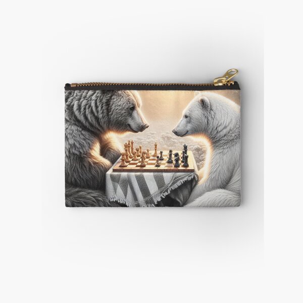 Item preview, Grisly and polar bear playing chess designed and sold by JonelCrafts.