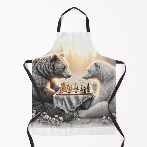 Item preview, Grisly and polar bear playing chess designed and sold by JonelCrafts.