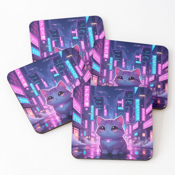 Item preview, Feline Gleam in the Streets of Tokyo designed and sold by Lunatik Cat.