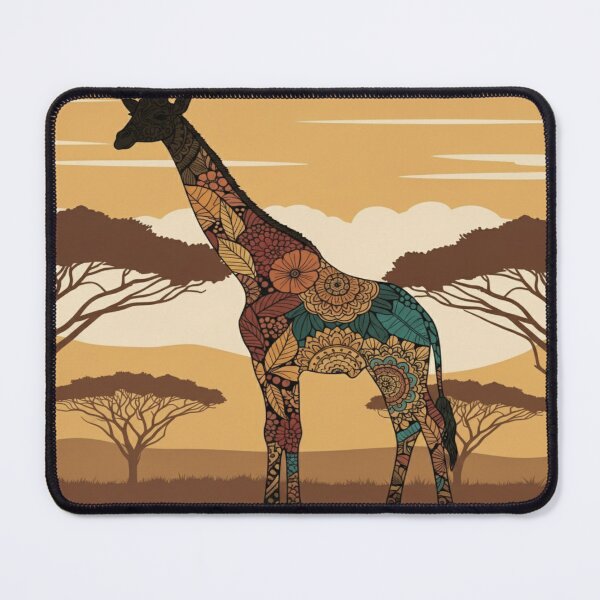 Item preview, Giraffe with skin of the flower of life symbol designed and sold by WildandWonders.