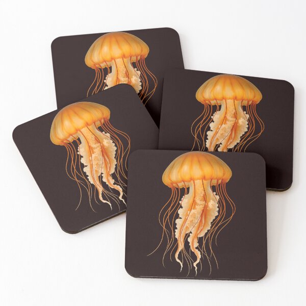 Item preview, graceful orange jellyfish designed and sold by Futured1.