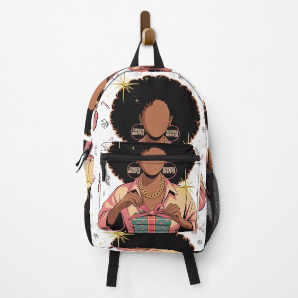 Item preview, Gangsta Wrapper Gift Afro Art – Funny Holiday Wrapping designed and sold by K-Lux.