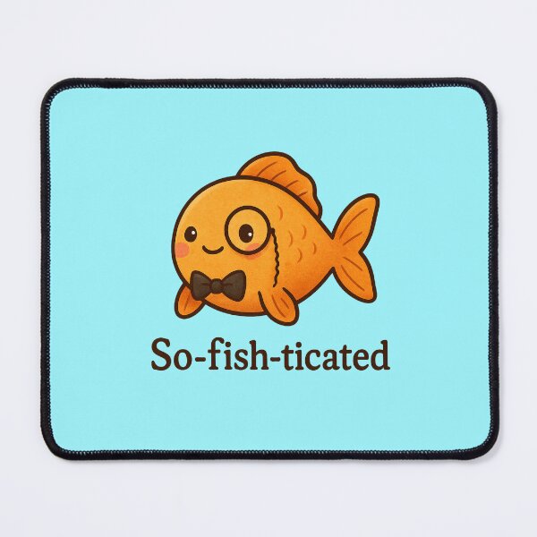 Item preview, So-fish-ticated — Kawaii Goldfish designed and sold by DreamMachine69.