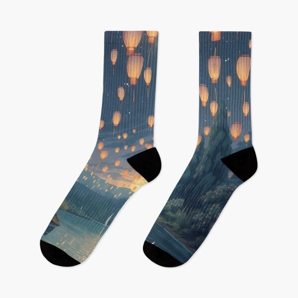 Item preview, Romantic Lantern Festival – Dreamy Warm Glow Vector Art designed and sold by Valeree Store.