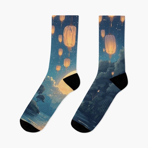 Item preview, Starry River Night – Hundreds of Floating Lights Fantasy Design designed and sold by Valeree Store.