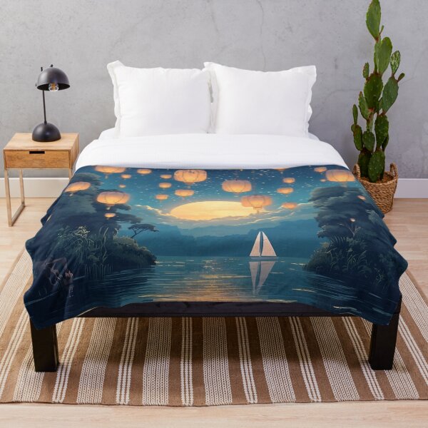 Item preview, Starry River Night – Hundreds of Floating Lights Fantasy Design designed and sold by Valeree Store.