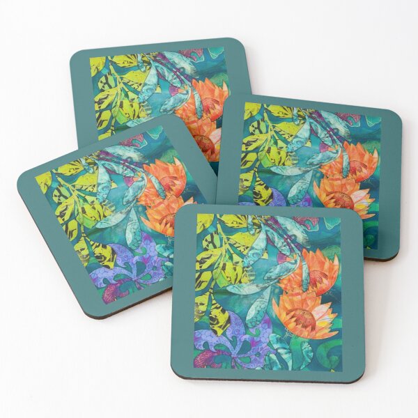 Item preview, Tropical Jungle Flowers - Bright and Cheerful designed and sold by Folk and Flux.