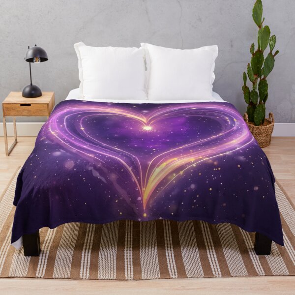 Item preview, Heart Constellation Sky – Dreamy Purple Universe Art designed and sold by Valeree Store.