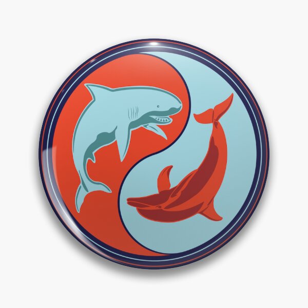 Item preview, Shark and Dolphin: Ocean Duality designed and sold by VividGraphicCo.